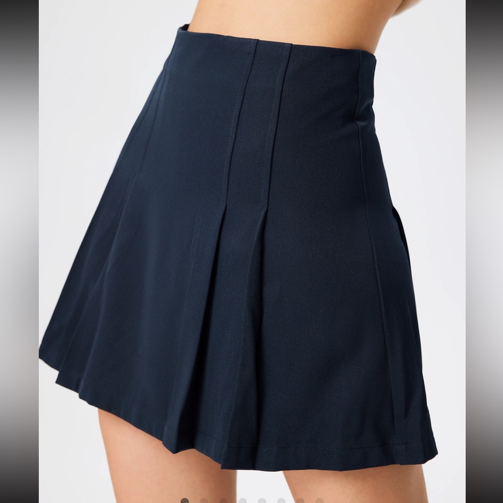 Blue Pleated Skirt